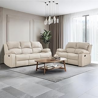 Leather Reclining Sofa Set