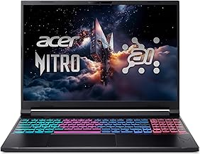 Acer Nitro V 16S AI Gaming Laptop | AMD Ryzen 7 260 Processor | NVIDIA GeForce RTX 5060 Laptop GPU (572 AI Tops) | 16" WUXGA IPS 180Hz Display | 32GB DDR5 | 1TB Gen 4 SSD | Wi-Fi 6 | ANV16S-41-R2AJ