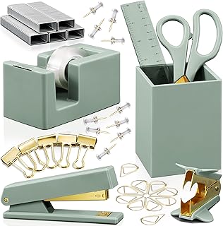 Gold Finish Office Organizer Set