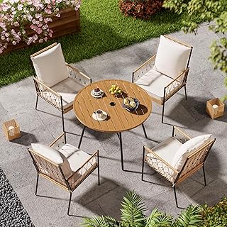 Suncoze 5-Piece Rattan Patio Set