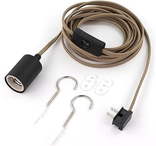 Bronze Plug-In Pendant Light