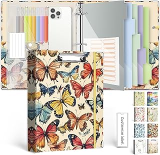 KLLVE Butterfly 3-Ring Binder
