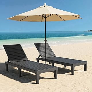 Outdoor Adjustable Chaise Lounge Set