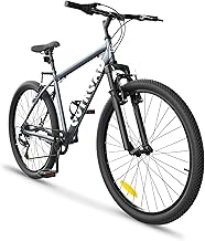 Hardtail Mountian Bikes with 7/21 Speeds Drivetrain, 26 Inch Wheel Mountian Bicycles with Front Suspension, Widened Frame Commuting Bikes with V/Dual Disc Brake