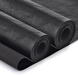 Black Faux Leather Upholstery Fabric