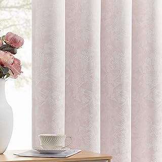 Beauoop Floral Jacquard Blackout Curtains