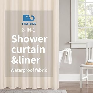 2-in-1 Cream Waterproof Curtain
