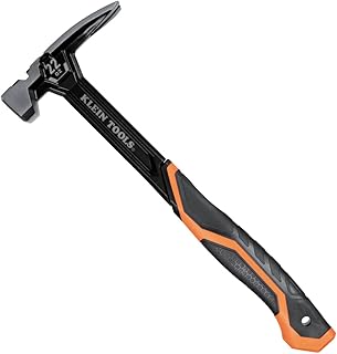 Klein Tools H80922S Smooth Face Framing Hammer with Straight Claw, 22-Ounce Forged Steel, Magnetic Nail Starter, and Extra-Large Squared Strike Face