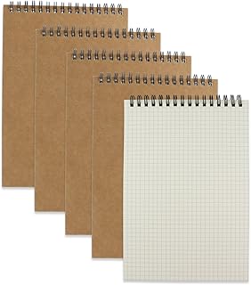 A5 Spiral Grid Paper Notebook