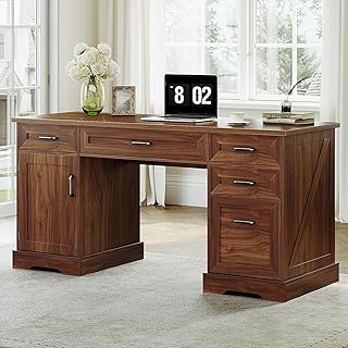 Casaottima Executive Walnut Office Desk