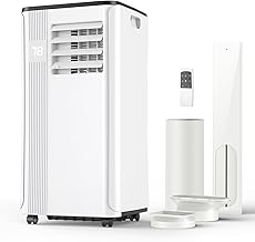 Portable Air Conditioners - 2025 Upgraded 10000 BTU Portable AC for Room up to 450 Sq. Ft, 3 in 1 AC Unit with 24H Timer, Smart Sleep Mode, Remote Control, Air Cooler for Bedroom Kitchen Small-Rooms