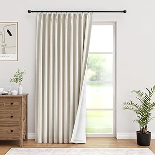 IVAPUPU Blackout Linen Curtains