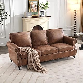 WILLOVE Faux Leather Sofa