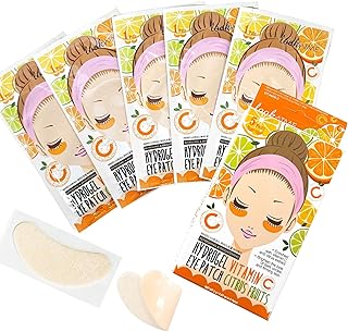 Look At Me Hydrogel Eye Patch, Vitamin C and Citrus Fruits, Eye Masks for Dark Circles and Puffiness skin care Eye Firming Skin Treatment Skin Care for Men & Women Gift NET WT 2 g / 0.07oz(x 5 Pairs)