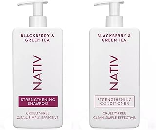 New Limited Edition Collection Shampoo and Conditioner Set By Nativee - 16.5 FL OZ each, (2) bottels (1) Shampoo and (1) Conditioner (Blackberries & Green Tea)