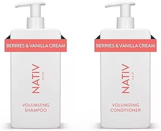 New Limited Edition Collection Shampoo and Conditioner Set By N.a.t.i.v.e - 16.5 FL OZ each, (2) bottels (1) Shampoo and (1) Conditioner (Berries & Vanilla Cream)