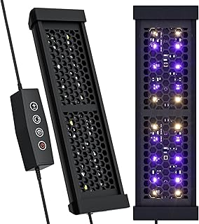 8.5-Inch Reptile UVB 10.0 LED Light Bar with Timer & 5-Level Dimming, 8W Aluminum UVA/UVB Lamp, Dual Mounting for Terrariums, Bearded Dragons, Turtles & Snakes