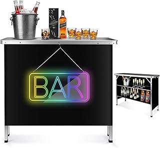 Brillihood Portable LED Bar Table
