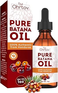 Batana Oil for Hair Growth – Dr. Sebi Inspired Botana Oil from Honduras – Natural Treatment for Hair Loss, Thinning, Bald Spots, Breakage – Strengthening, Thickening, Volumizing Serum for All Types