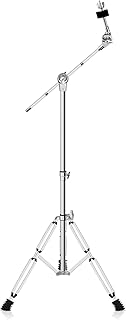 Boom Cymbal Stand, Adjustable Cymbal Stand for Drum Hardware Percussion Mount Holder Gear Set Drum Hardware Set for Mounting Crash, Ride, Splash Cymbals, Double Braced Legs with Rubber Feet