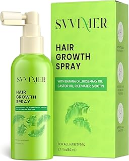 Svvimer Hair Growth Serum Spray - with Rosemary Batana Oil Biotin for Hair Loss and Thinning - Thicker Fuller Longer - for Women and Men 2.7 Fl Oz (Pack of 1)