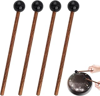4PCS Great Tongue Drum Mallets/Wooden Rubber Percussion Mallet, Rubber Xylophone Mallet Percussion, Glockenspiel Sticks for Bell Stick, Tongue Drum Mallets, Percussion Xylophone Mallets Sticks
