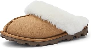 WaySoft Sheepskin Memory-Foam Slippers