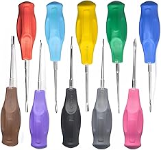 Luxating Dental Elevators Set of 10 - Tooth Extraction Instruments with Color-Coded Handles & Stainless Steel Tips - Oral Surgery Tools for Dentists, Vet, Dental Clinics