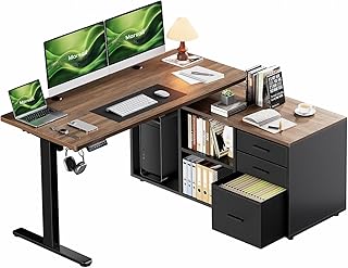 Marsail Adjustable L-Shaped Desk