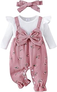 Ruffle Sleeve Corduroy Baby Romper