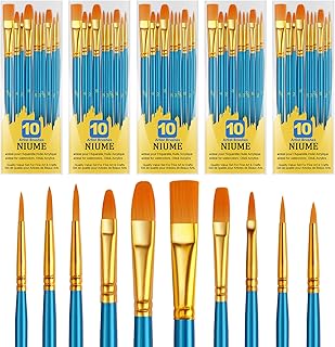 50 Pc Round Paintbrush Set
