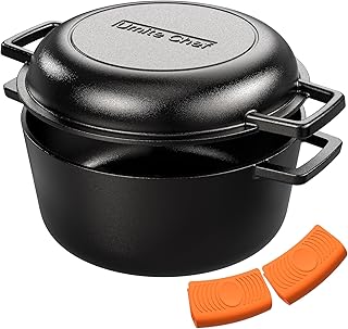 5QT Pre-Seasoned Cast Iron Duo