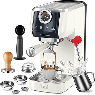 Tuni [??????????????] E2 58mm Dual Boiler Espresso Machine, 20 Bar UKLA Pump Espresso Maker with PID NTC System, Commercial Grade Stainless Steel Semi-automatic Coffee Machine, for Coffee Lovers