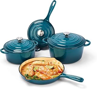 Hisencn 7-Piece Cast Iron Set