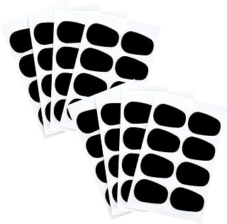 96 pcs 0.8mm Thick Saxophone Clarinet Mouthpiece Cushion Alto Tenor Sax Mouthpiece Patches Pads Oval Rubber Adhesive for Instrument Beginners Musicians(Black) (Oval)