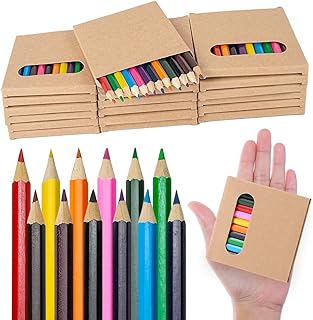 300 Count Colored Pencils Bulk, 25 Pack Colored Pencils in 12 Colors, 3.5 Inch Mini Drawing Pencils Set, Pre-sharpened Coloring Pencils for Kids, Ideal Back to School Supplies & Classroom Prizes