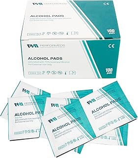 70% Isopropyl Alcohol Prep Pads – 100 Count | Individually Wrapped Antiseptic Swabs for Skin Cleansing, Injections, First Aid, Personal Use | Soft & Saturated Wipes