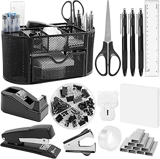 Black Desk Office Supply Set