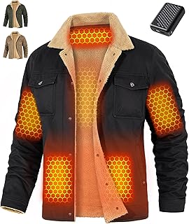 Graphene Heated Jacket for Men 12V Fast Charge 18400mAh Large Capacity