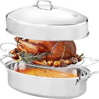 DIMESHY Stainless Steel Roasting Pan