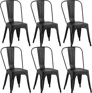 Tolix Style Stackable Dining Chairs