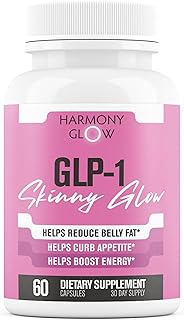 Harmony Glow GLP-1 Skinny Glow | Weight Loss Pills & Appetite Suppressant for Women to Lose Weight | Increase Energy, Focus, Motivation | 3rd Party Tested Formula - 60 Capsules for Adults