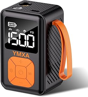 150 PSI Mini Bike Pump – Auto-Stop & Digital Gauge, Air Pump for Bike Tires for Road Bike, Mountain Bike, Sports Balls – Portable High-Pressure Bicycle Pump