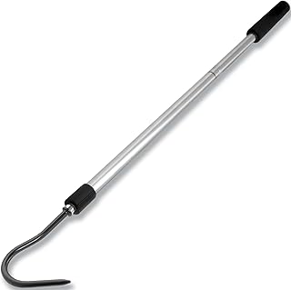 Snake Hook, 35"-65" Reptile Snake Hook Heavy Duty Long for Ball Python Rattlesnakes Rattle Copperhead Removal with Sponge Grip and Stainless Steel Rubber Tip Hook