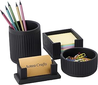 Aesthetic Concrete Desk Organizers
