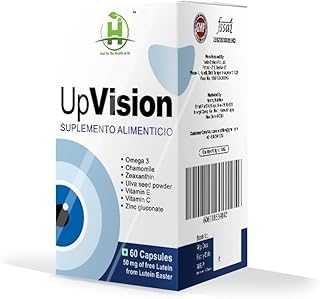 Upvision Eye Care Supplemnt for Eye Health with Omega-3, Vitamin E, Vit A, Vit C, Lutein, Zeaxanthin, Vit B2 Vegetarian 60 Capsules-Pack of 1