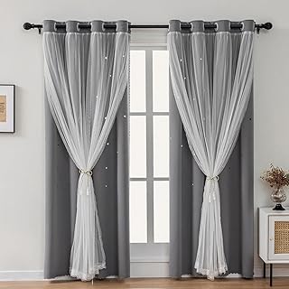 Star Cutout Kids Blackout Curtains