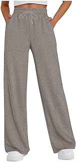 Womens Stright Wed Leg Sweatpants Low Rise Workout Joggers Baggy Casual Active Sweat Pants Lounge Trousers