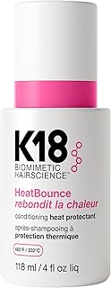 K18 HeatBounce Conditioning Heat Protectant Spray, Lightweight Leave-In Conditioner + 450? (232°C) Heat Protection, Soften, Smooth + Detangle All Hair Types, 4 Fl Oz Liq