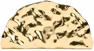 Metallic Half-moon Evening Clutch